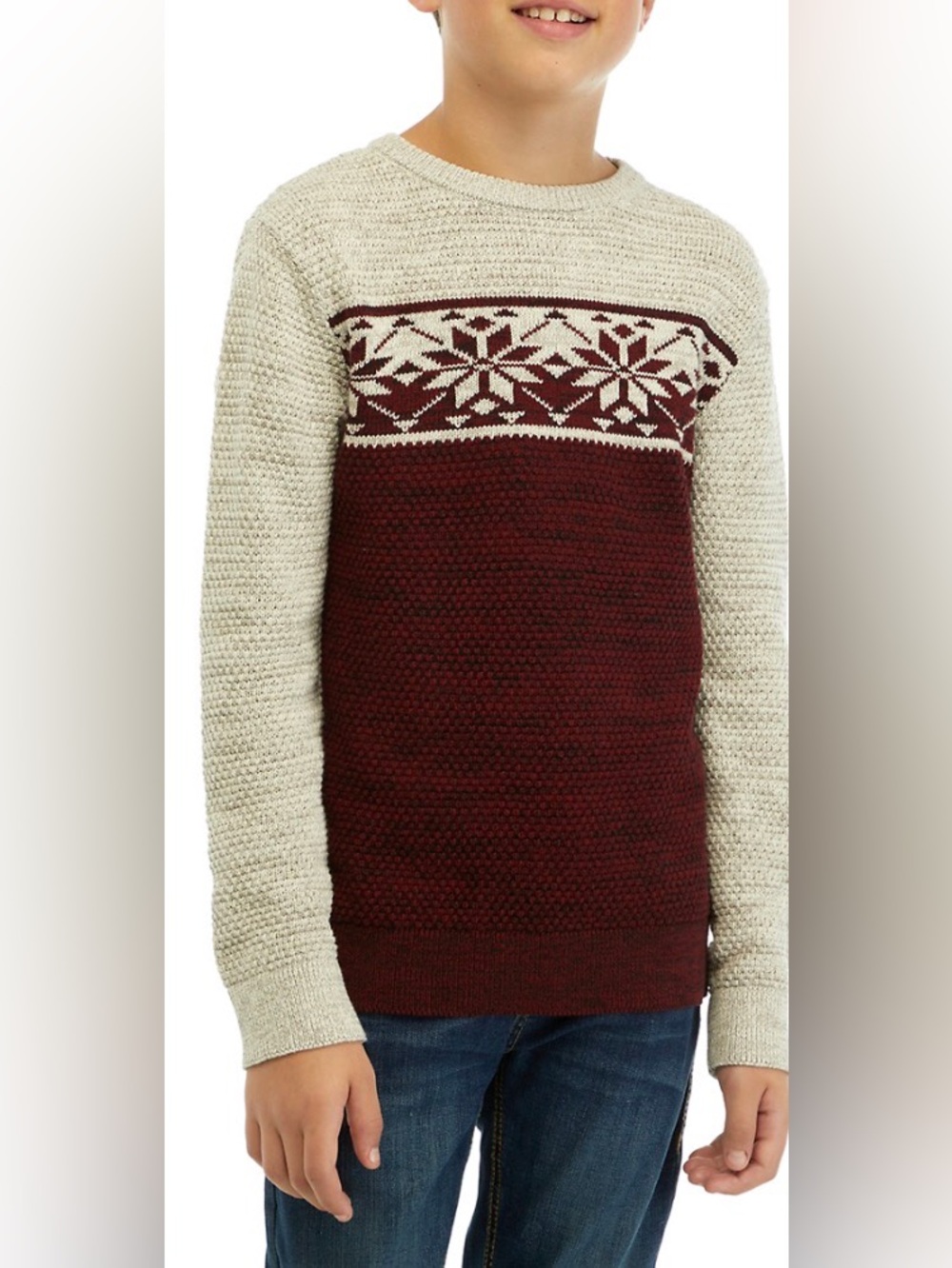 Snowflakes Color Blocked Swearer